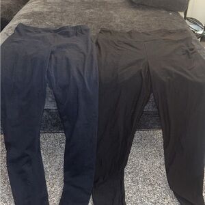 No Boundaries Black and Navy Leggings Duo